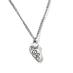 Best Friend Locket(Set of 2) - Cutesy Best Friend Locket Heart Shaped Single Layer Chain