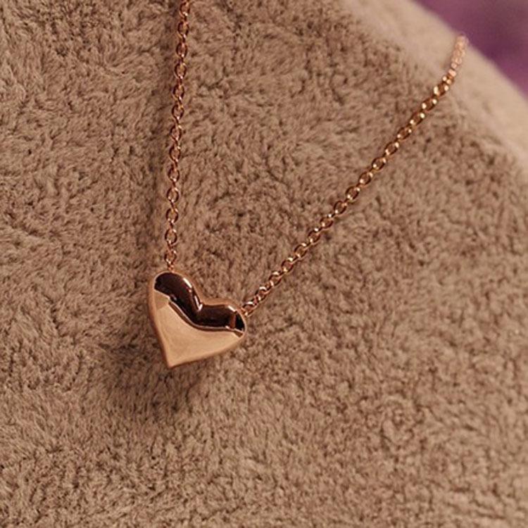 Dainty Mini Heart Gold Single Layer Chain