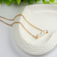 Triple Pearl - Pretty Gold Pearl Chain