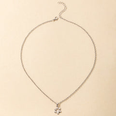 Paw - Cute Little Paw Silver Single Layer Chain