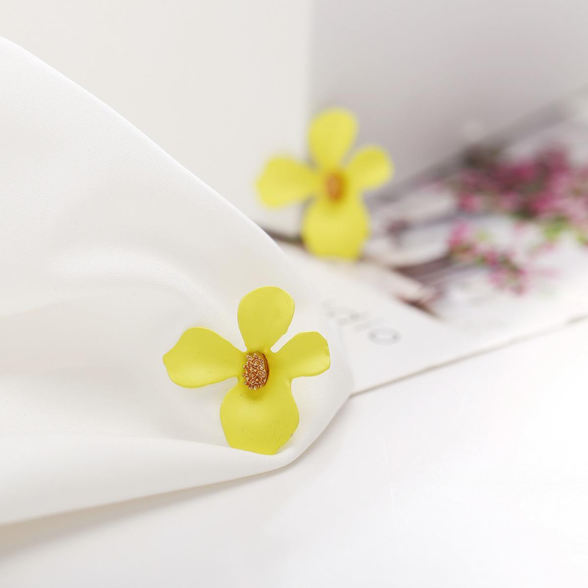 Yellow Orchid - Quirky Flower Stud