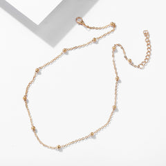 Beaded - Cute Beaded Gold Single Layer Chain