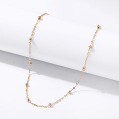 Beaded - Cute Beaded Gold Single Layer Chain