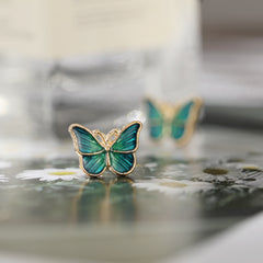 Dally Butterfly - Classy Green Butterfly Stud