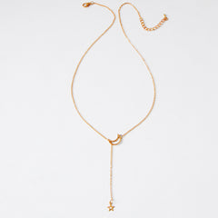 Nila - Pretty Moon with Star Gold Single Layer Chain