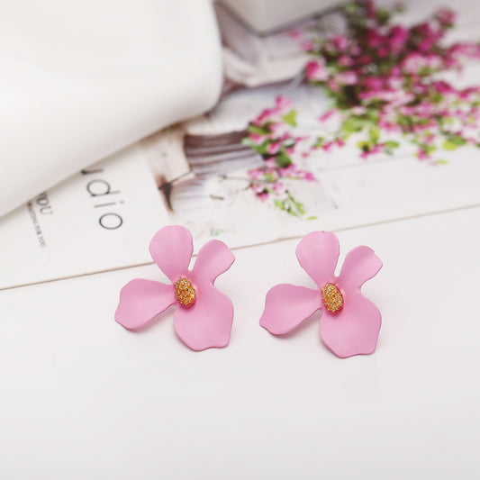 Pink Orchid - Quirky Flower Stud