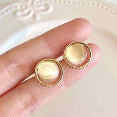 Helio -  Minimal Gold Opal Stud