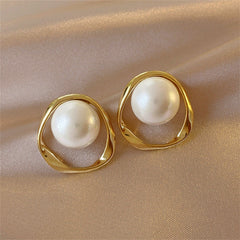 Cute Korean Pearl Stud Earrings