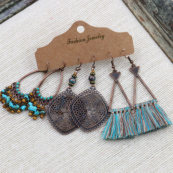 Pack of 3 Earrings - Bohemian Earrings Combo