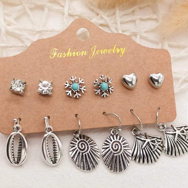 Pack of 6 Earrings - Boho Earrings Combo