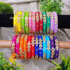 Silk Thread Bangles for Return Gits for Wedding, Baby Shower, Navratri, Pooja, House Warming and Haldi Functions