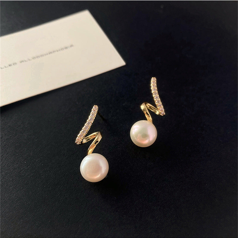 Spiral Pearl Earrings – Timeless Beauty with a Modern Twist