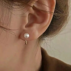 Pearl Rain - Minimal Korean Pearl Gold Stud