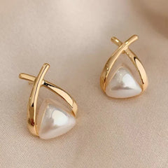 Perla  - Korean Pearl Minimal Glittering Stud