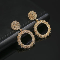 Sheeny - Geometric Statement Gold Party Wear Earrings