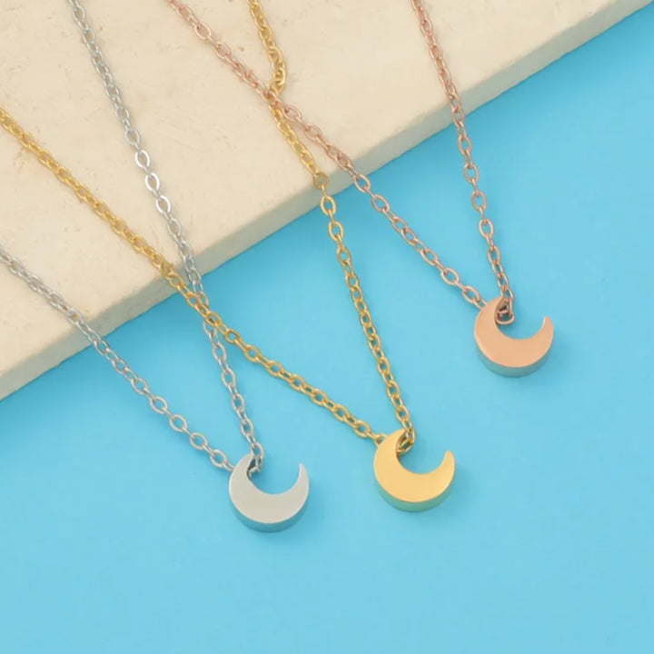 Anti-Tarnish: Moon Necklace Radiant & Resilient