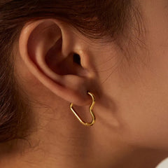 Anti-Tarnish Earrings: Heart Hoop Everlasting Shine Earrings for Every Occasion