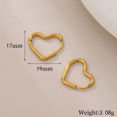 Anti-Tarnish Earrings: Heart Hoop Everlasting Shine Earrings for Every Occasion