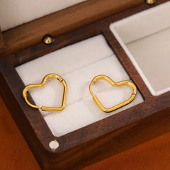 Anti-Tarnish Earrings: Heart Hoop Everlasting Shine Earrings for Every Occasion