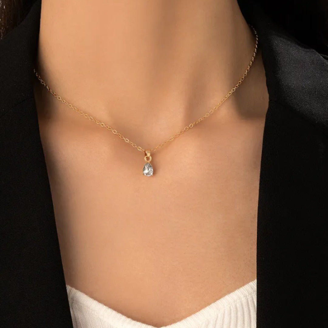 Sparkly Drop - Classy Drop Diamond Single Layer Chain