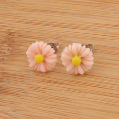 Daisy Resin Flower Earrings for Girls and Women, Korean Style Earrings