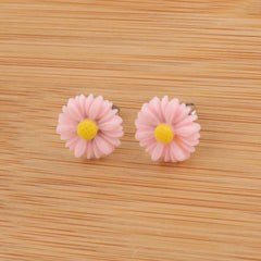 Daisy Resin Flower Earrings for Girls and Women, Korean Style Earrings