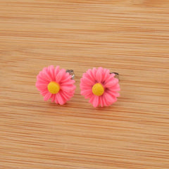 Daisy Resin Flower Earrings for Girls and Women, Korean Style Earrings