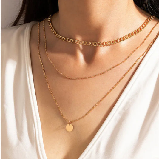 Triple Party - Pretty Gold Three Layer Chain