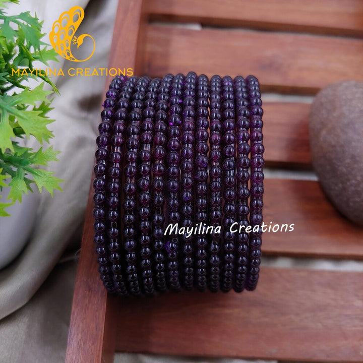 Wine Bubble Design Glass Bangles - Set of 12 Bangles